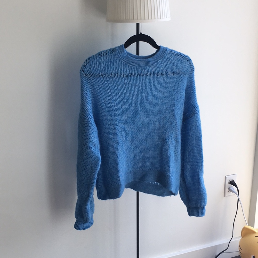 Bershka blue knit sweater